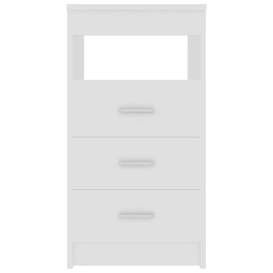 Armoire à tiroirs Blanc 40x50x76 cm Bois d'ingénierie - 4