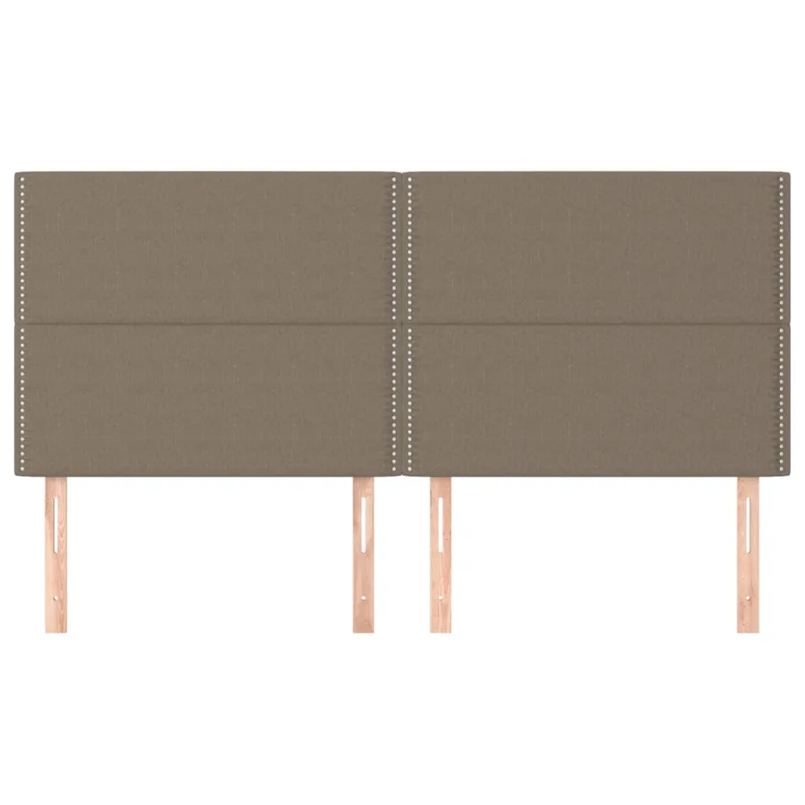 Tête de lit Taupe 180x5x118/128 cm Tissu - 3