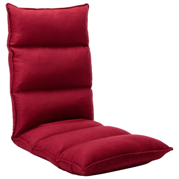 Chaise pliable de sol Rouge bordeaux Tissu