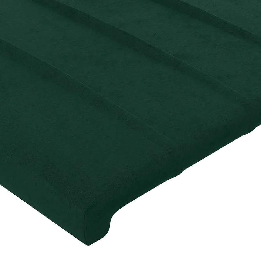 Tête de lit à LED Vert foncé 93x16x118/128 cm Velours - 6