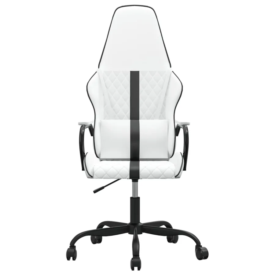 Chaise de jeu de massage Noir et blanc Similicuir - 3