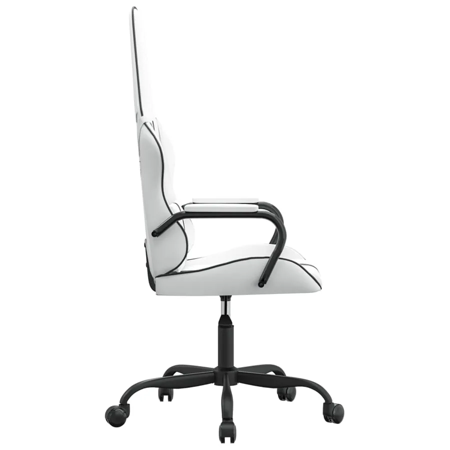Chaise de jeu de massage Noir et blanc Similicuir - 4