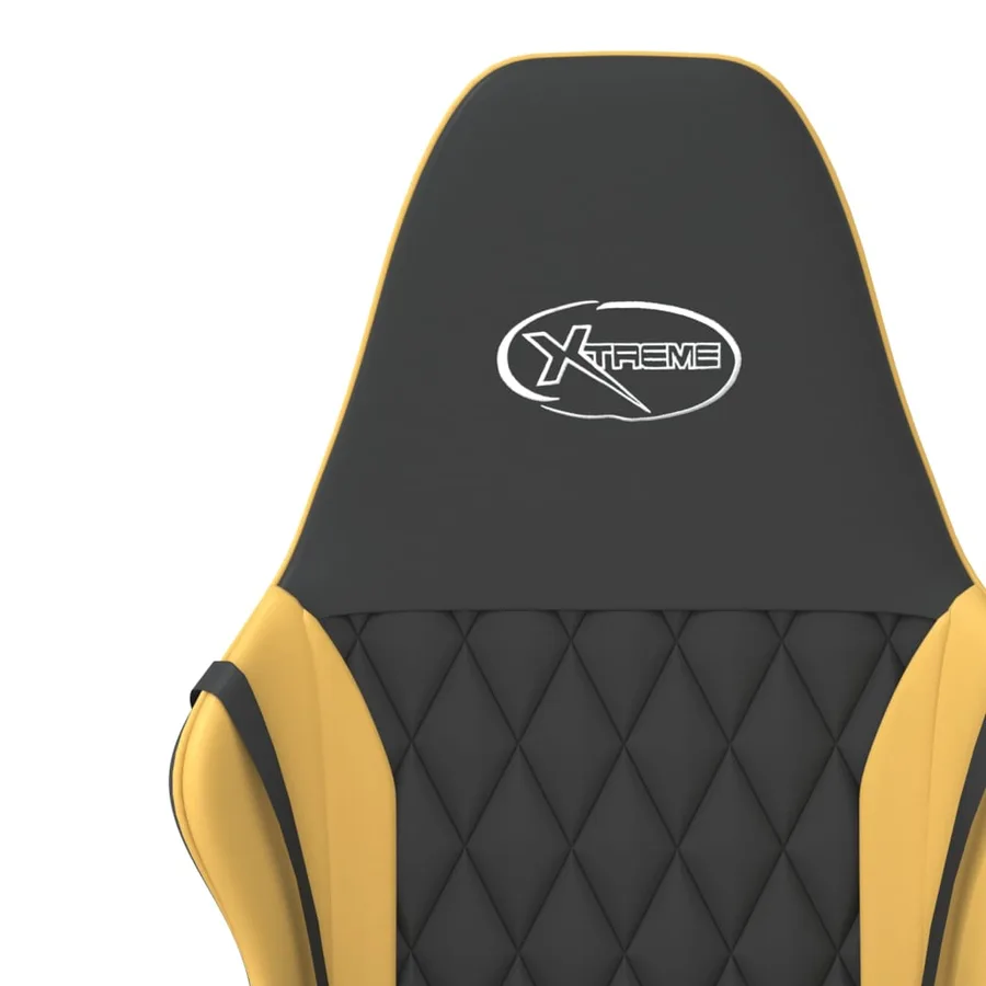 Chaise de jeu Noir et doré Similicuir - 10