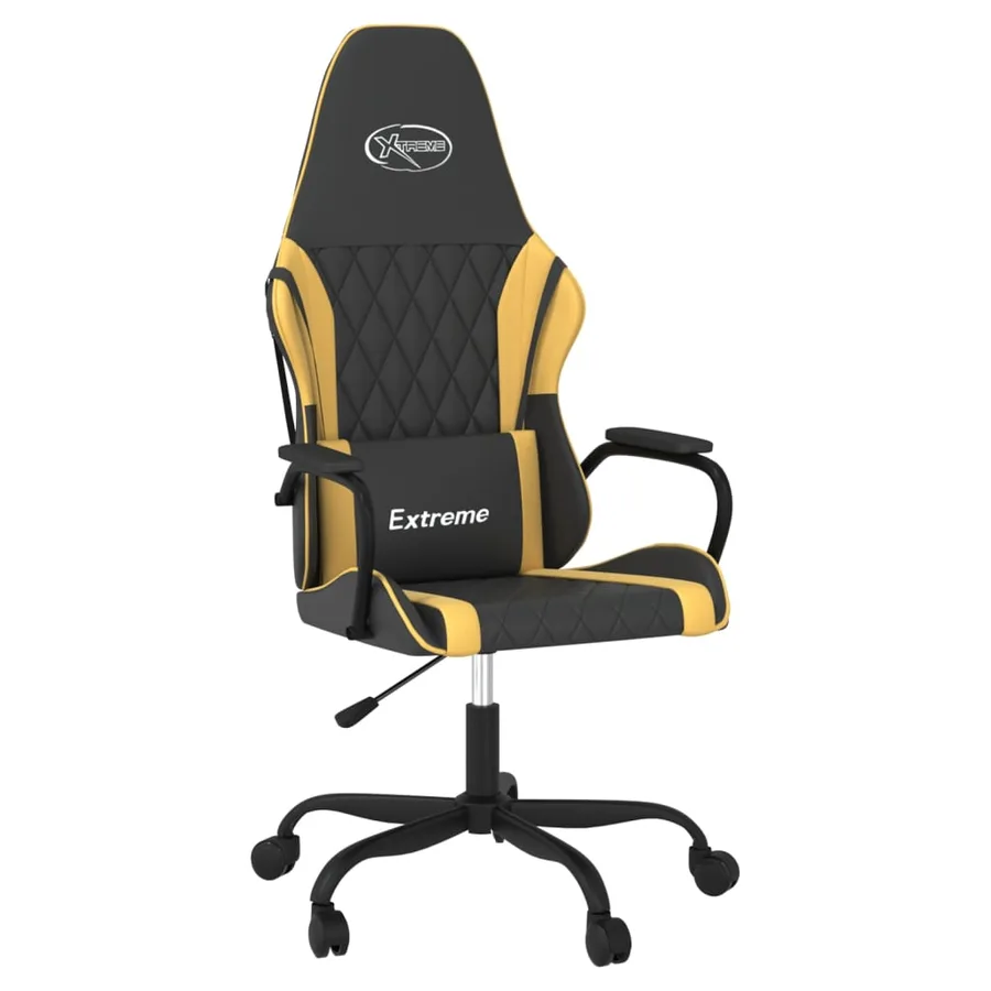 Chaise de jeu Noir et doré Similicuir - 2