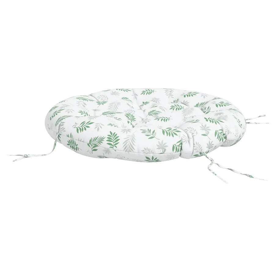 Coussin rond à motif de feuilles Ø 100 x11 cm tissu oxford - 4
