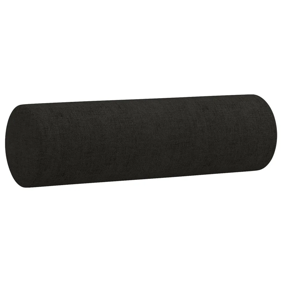 Coussins décoratifs lot de 2 Noir Ø15x50 cm Tissu - 3