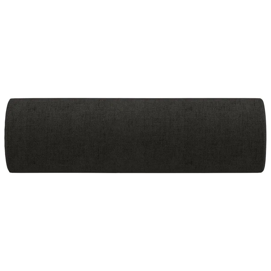 Coussins décoratifs lot de 2 Noir Ø15x50 cm Tissu - 4