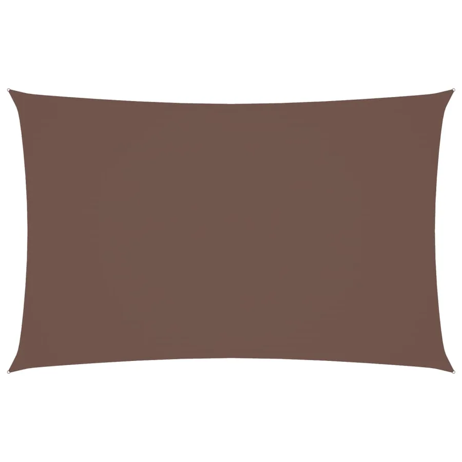 Voile de parasol tissu oxford rectangulaire 5x8 m marron - 2