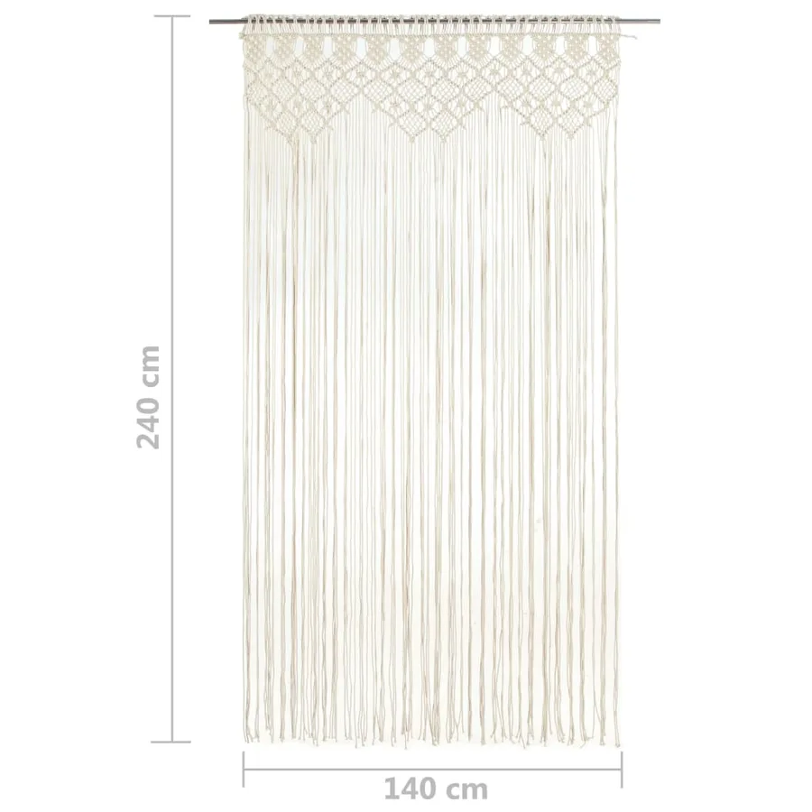 Rideau en macramé 140x240 cm Coton - 5