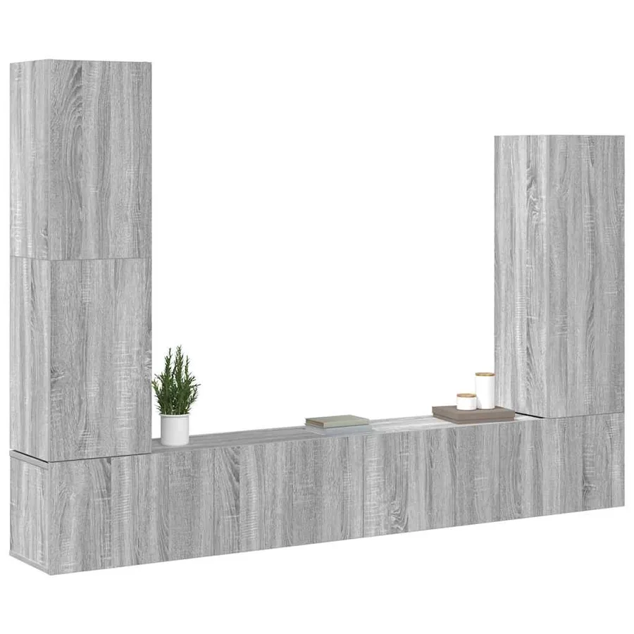Ensemble de meubles TV 4 pcs Sonoma gris Bois d'ingénierie - 3