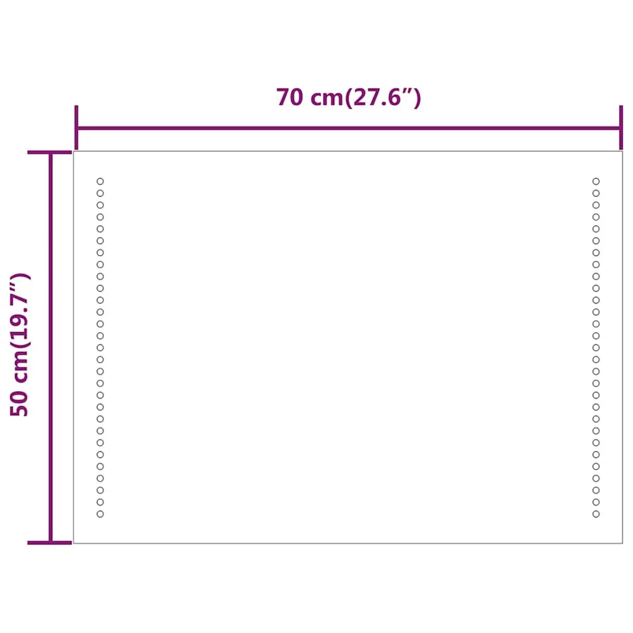 Miroir de salle de bain à LED 70x50 cm - 9