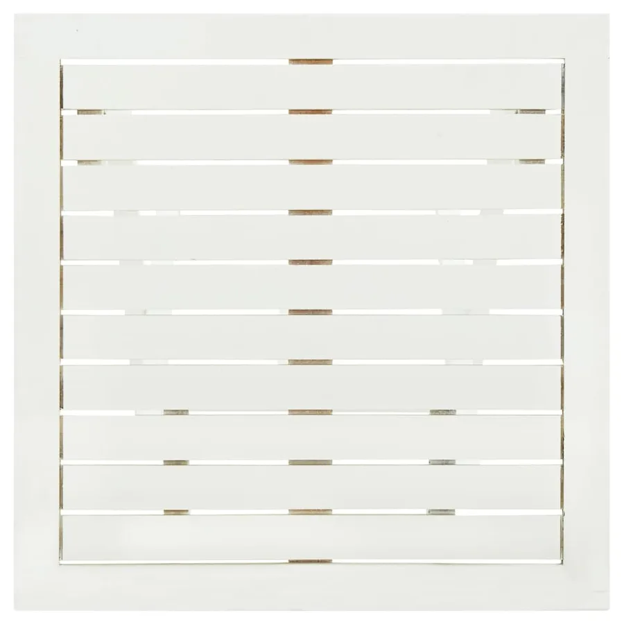 Table de bistro Blanc 46x46x47 cm Bois d'acacia massif - 7