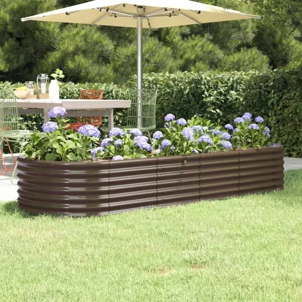 Lit surélevé de jardin Acier galvanisé marron