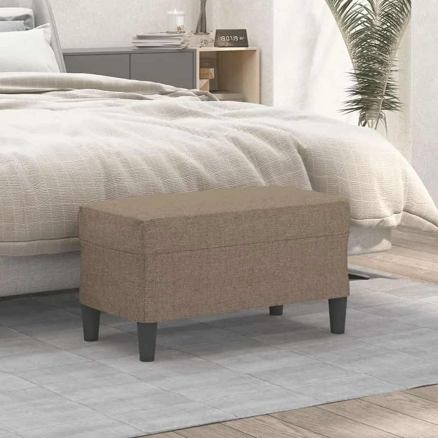 Banc Taupe 70x35x41 cm Tissu