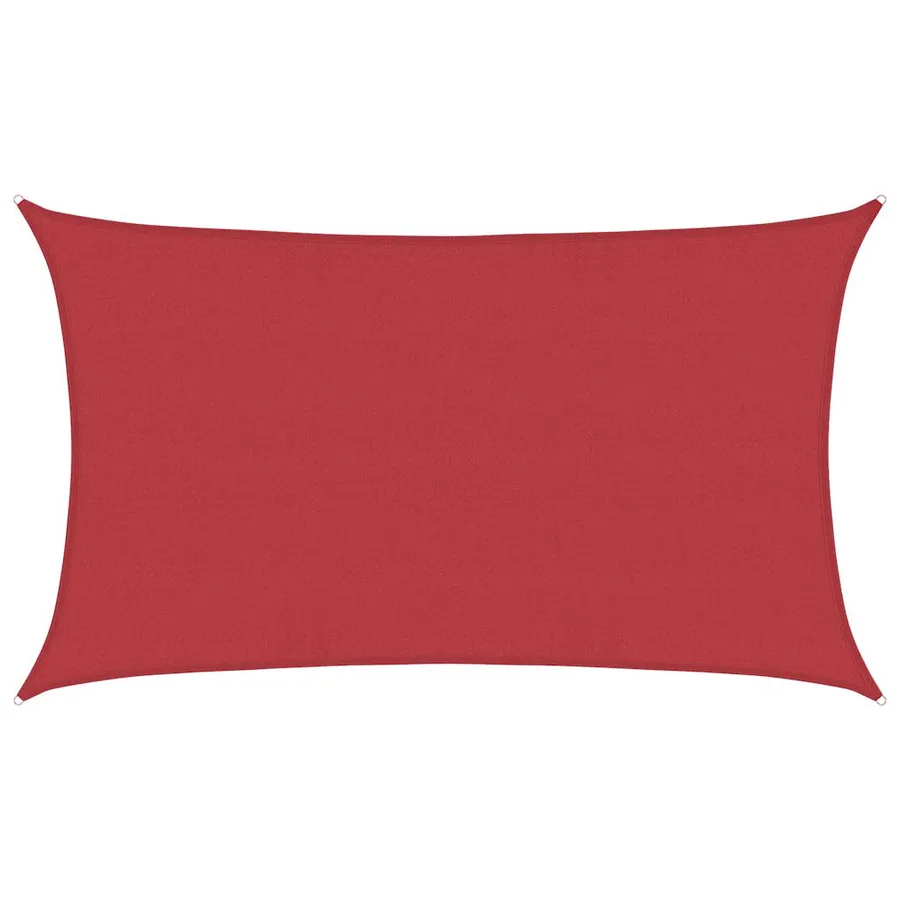Voile d'ombrage 160 g/m² Rouge 5x8 m PEHD - 2