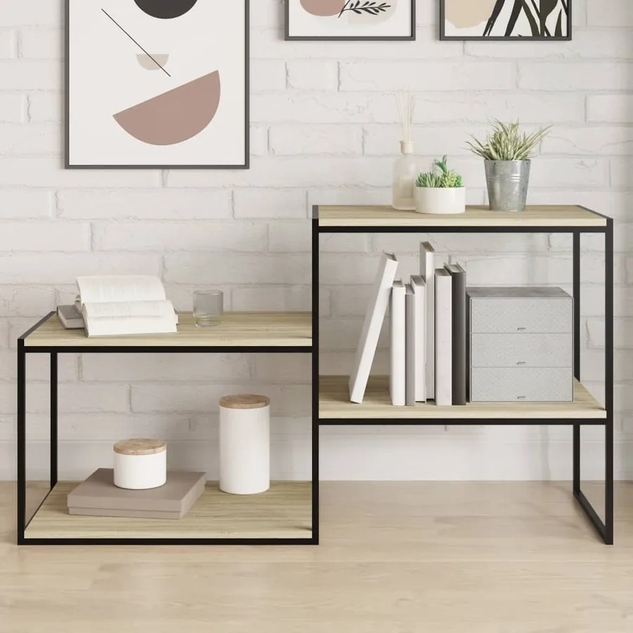 Panneau de bibliothèque 8pcs Chêne sonoma 60x50x1,5cm Aggloméré