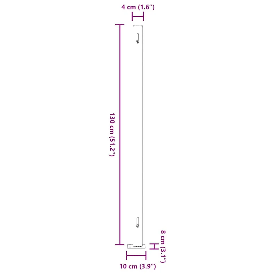 Auvent latéral rétractable de patio 220x500 cm Crème - 10