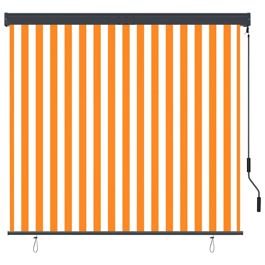 Store roulant d'extérieur 160x250 cm Blanc et orange - 2