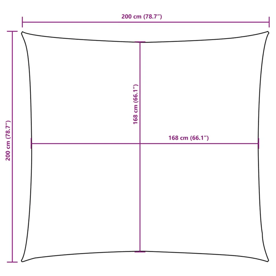 Voile de parasol tissu oxford carré 2x2 m jaune - 10