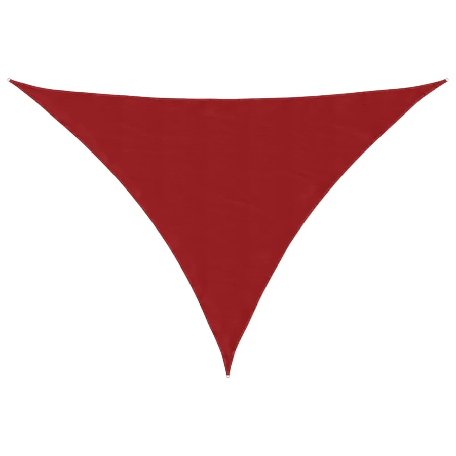 Voile de parasol tissu oxford triangulaire 5x5x6 m rouge - 2