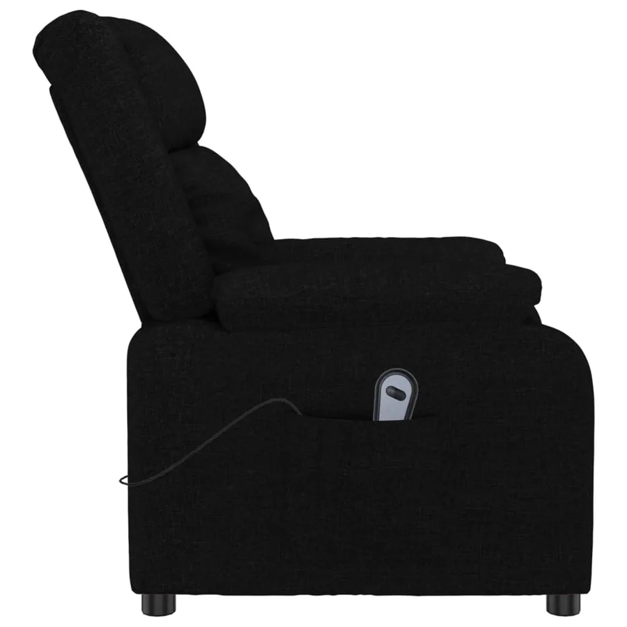 Fauteuil inclinable électrique Noir Tissu - 5