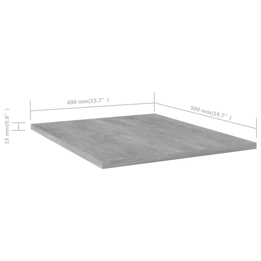 Panneaux de bibliothèque 4 pcs gris béton bois d’ingénierie - 5