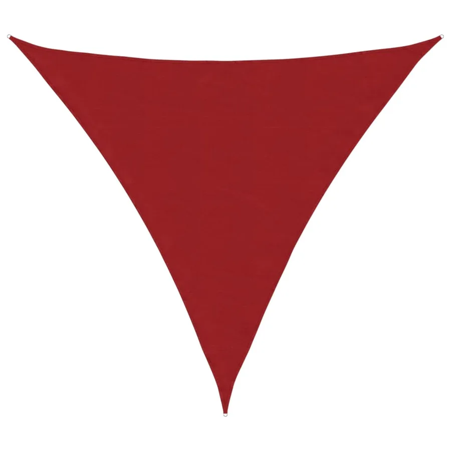 Voile de parasol tissu oxford triangulaire 4,5x4,5x4,5 m rouge - 2