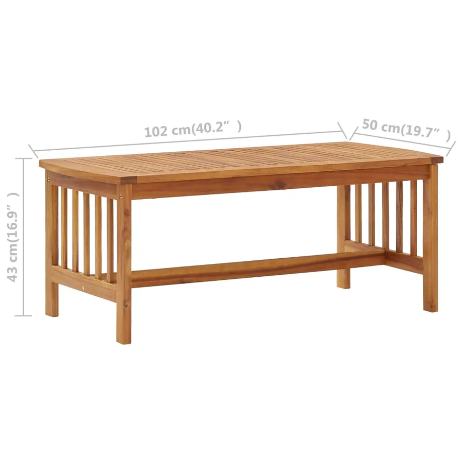 Salon de jardin 2 pcs avec coussins bois d'acacia solide - 10