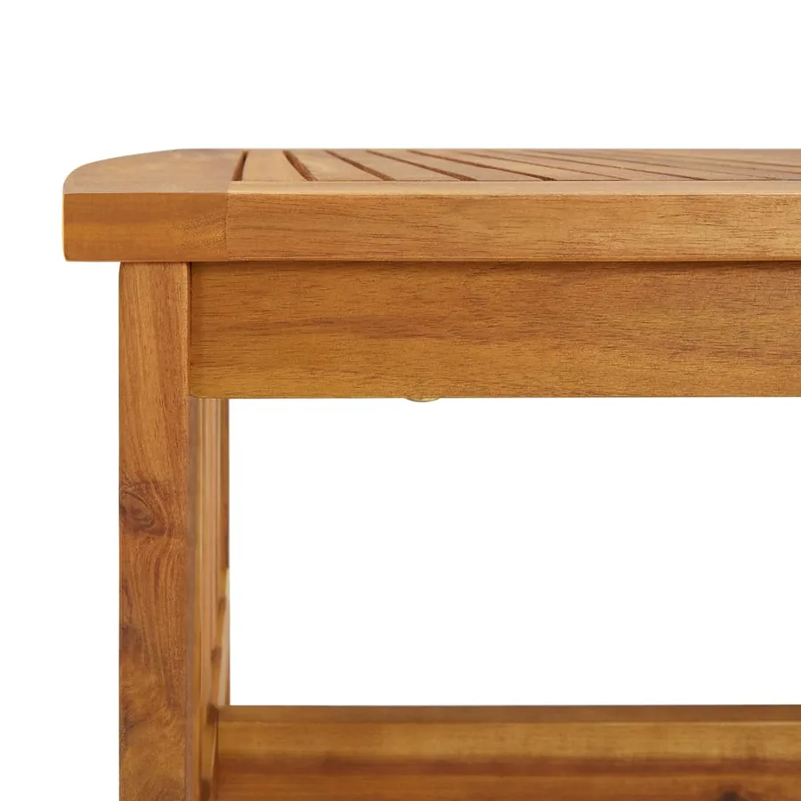 Salon de jardin 2 pcs avec coussins bois d'acacia solide - 8