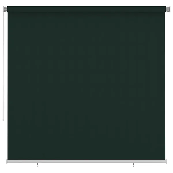 Store roulant d'extérieur 245 (l) x 230 (H) cm vert foncé HDPE