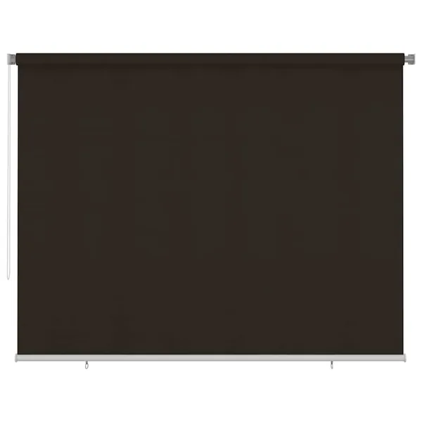 Store roulant d'extérieur 305 (l) x 230 (H) cm marron HDPE