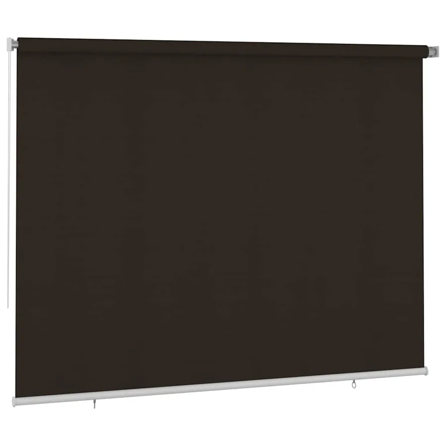 Store roulant d'extérieur 305 (l) x 230 (H) cm marron HDPE - 2