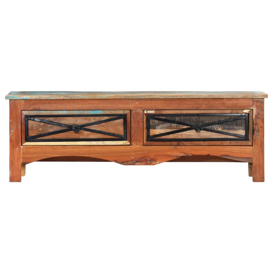 Meuble TV 120x30x40 cm Bois de récupération massif - 2