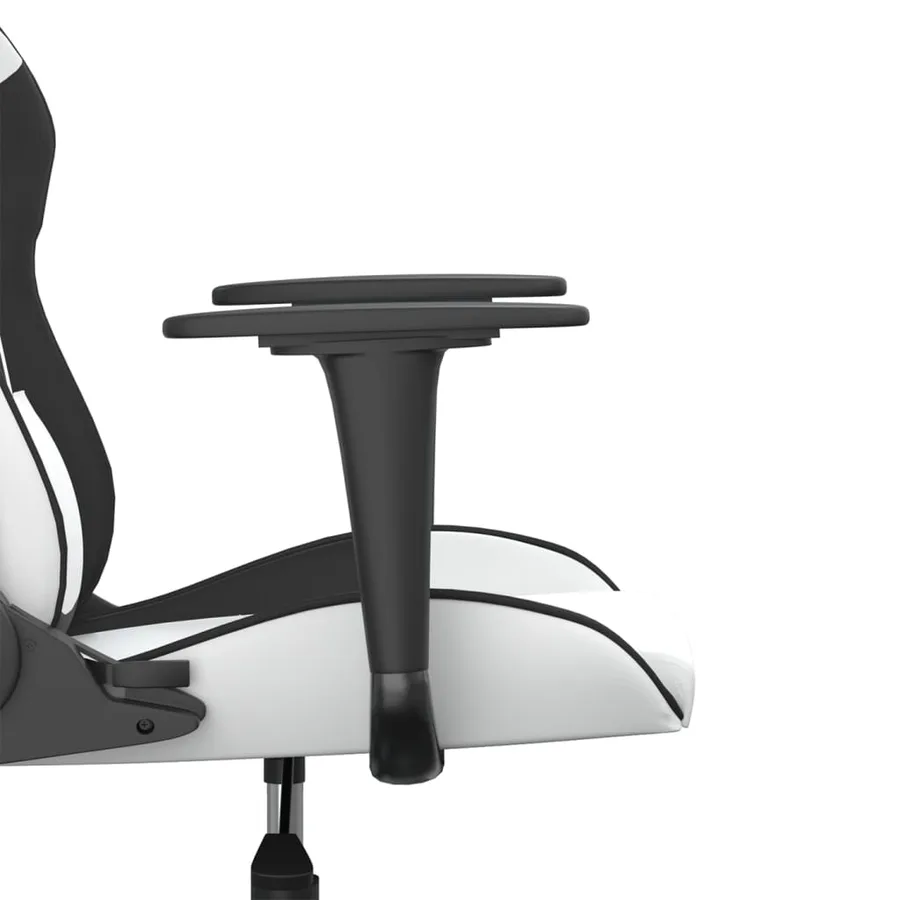 Chaise de jeu Blanc et noir Similicuir - 10