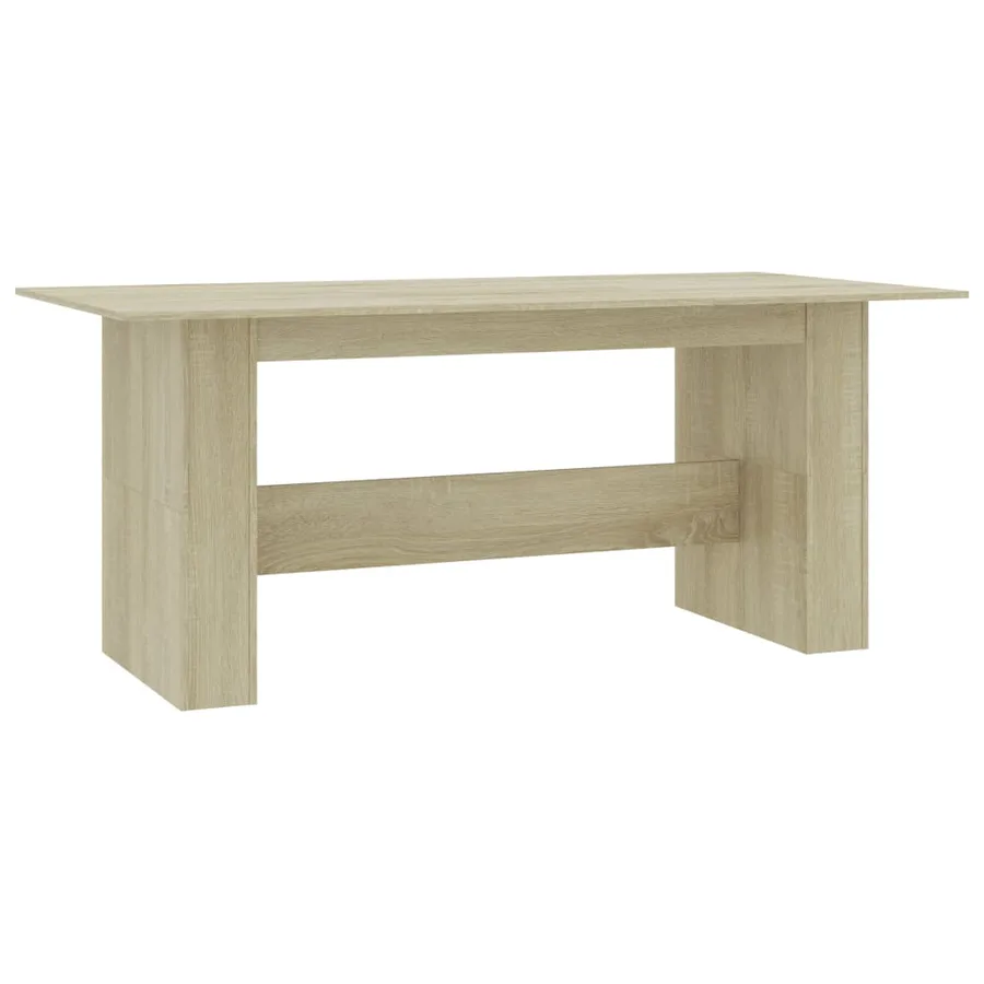 Table à manger Chêne sonoma 180x90x76 cm Bois d’ingénierie - 2