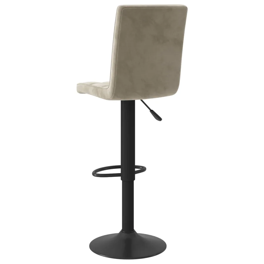Tabouret de bar Gris clair Velours - 5
