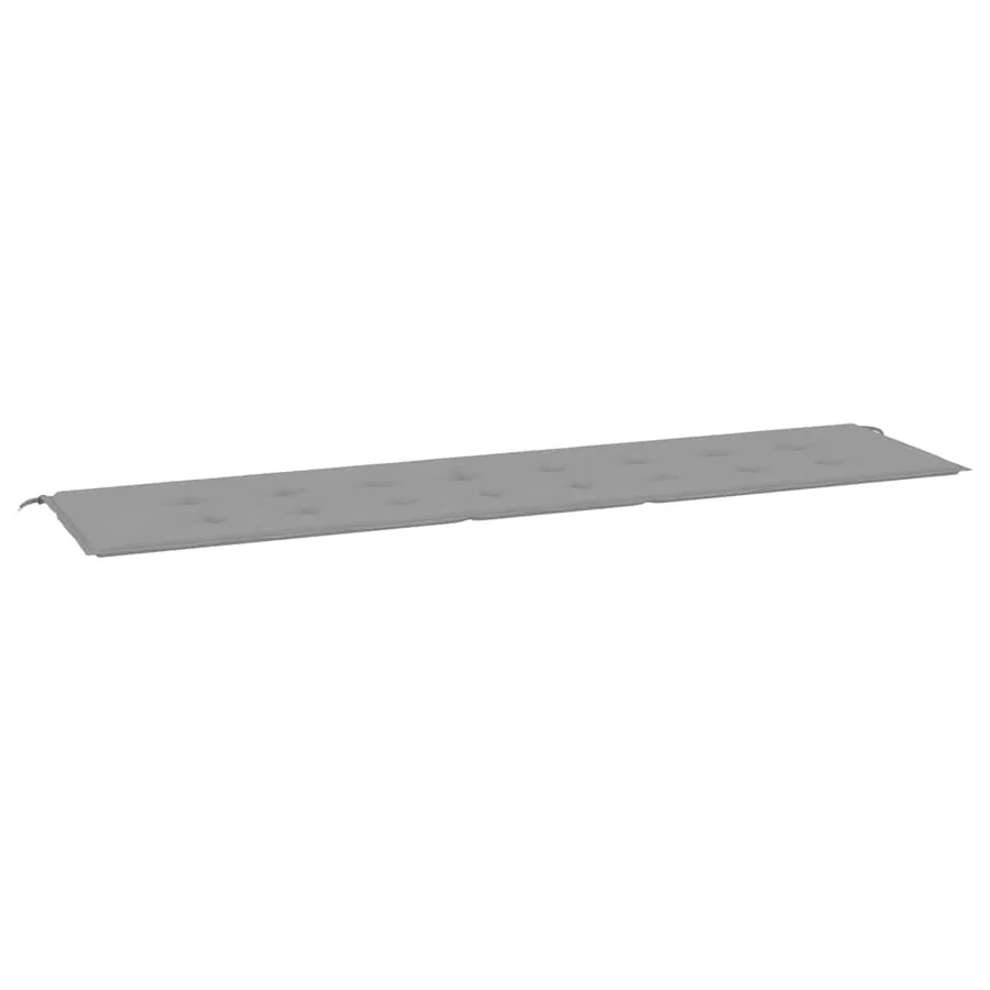 Coussin de banc de jardin gris 200x50x3 cm tissu oxford - 2