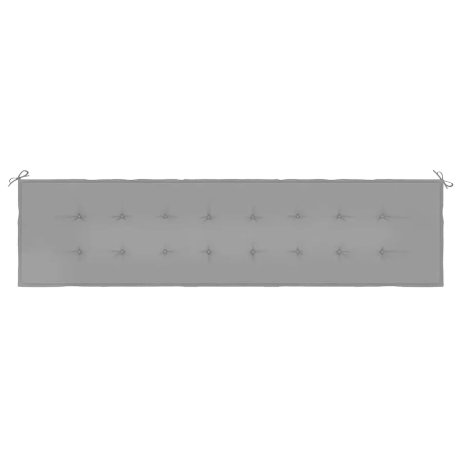 Coussin de banc de jardin gris 200x50x3 cm tissu oxford - 4