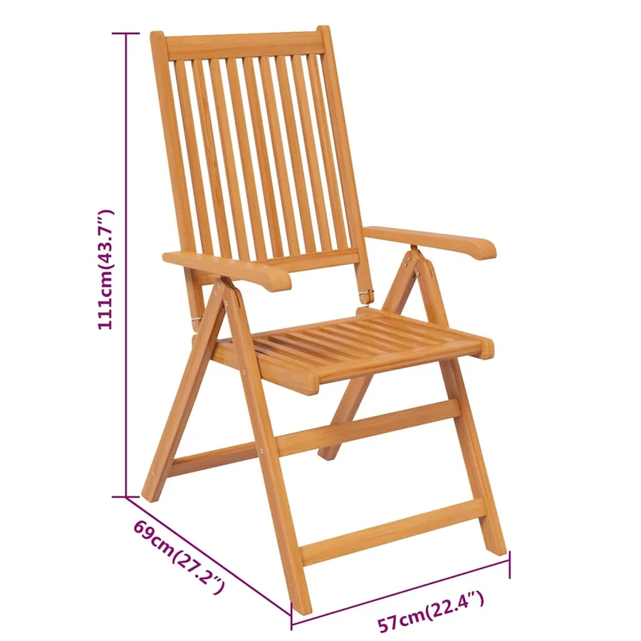 Ensemble à manger de jardin 7 pcs Bois d'acacia massif 120-170 cm - 10