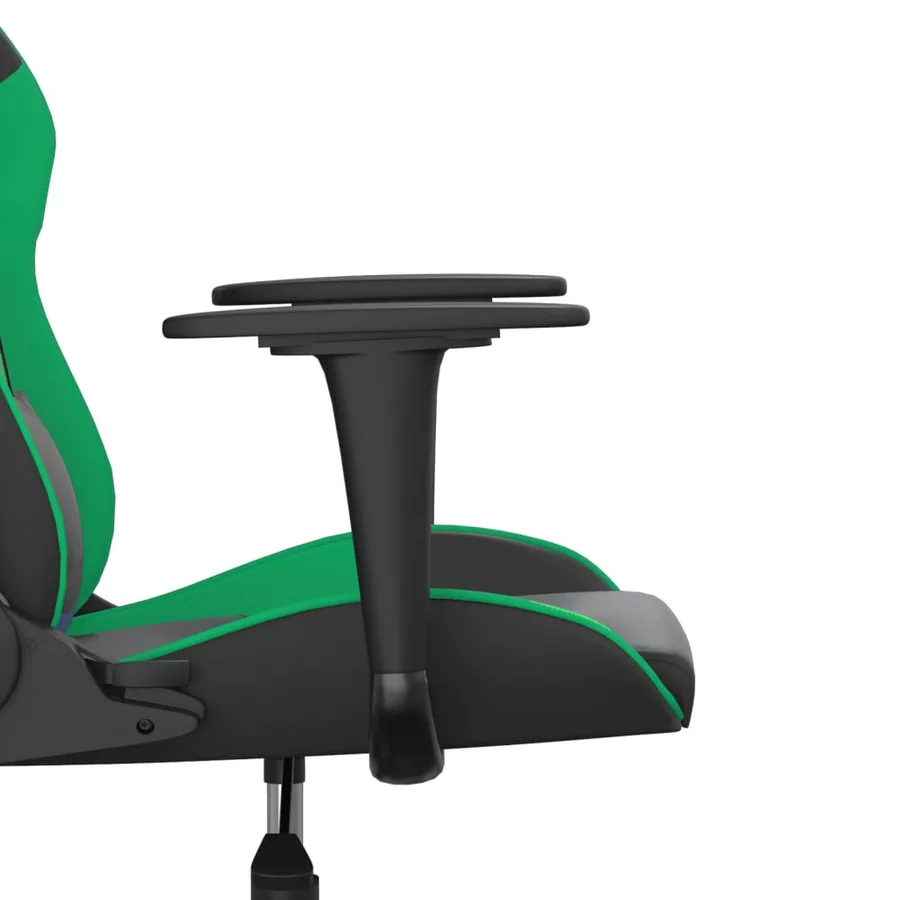 Chaise de jeu de massage Noir et vert Similicuir - 10