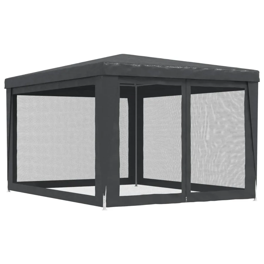Tente de fête avec 4 parois latérales en maille Anthracite 3x4m - 5