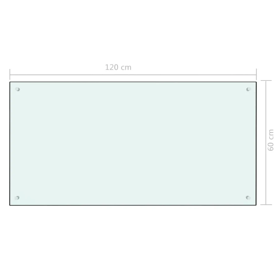 Dosseret de cuisine couleur Lait 120x60 cm Verre trempé - 6
