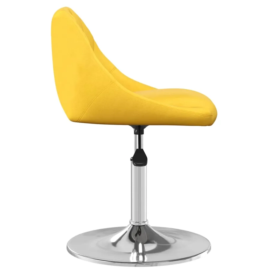 Chaises pivotantes à manger lot de 4 jaune moutarde velours - 4
