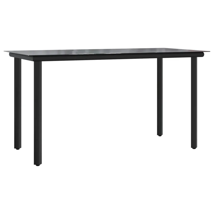 Ensemble à manger de jardin coussins 5pcs Noir Résine tressée - 6
