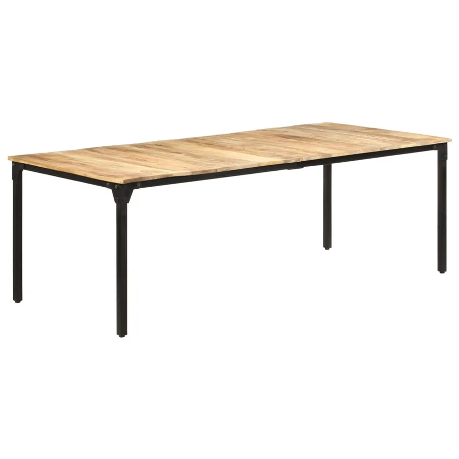 Table de salle à manger 220x100x76 cm Bois de manguier brut - 10
