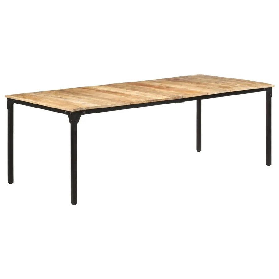 Table de salle à manger 220x100x76 cm Bois de manguier brut - 8