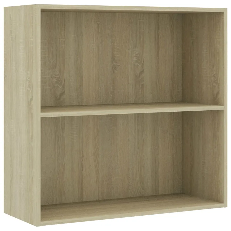 Bibliothèque chêne sonoma 80x30x76,5 cm bois d'ingénierie - 2