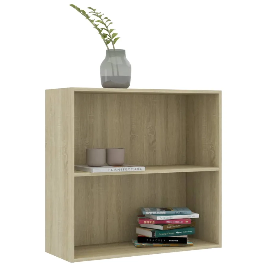 Bibliothèque chêne sonoma 80x30x76,5 cm bois d'ingénierie - 5