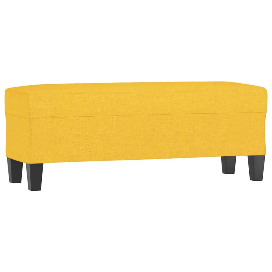 Banc Jaune clair 100x35x41 cm Tissu - 2