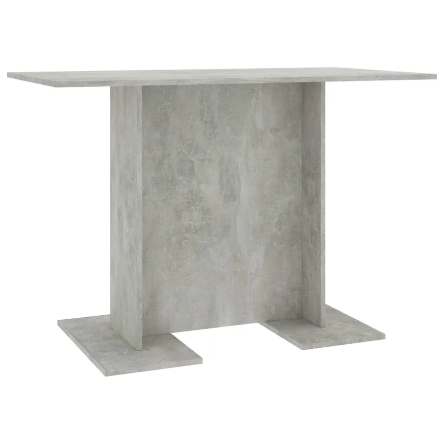 Table de salle à manger Gris béton 110 x 60 x 75 cm Aggloméré - 2